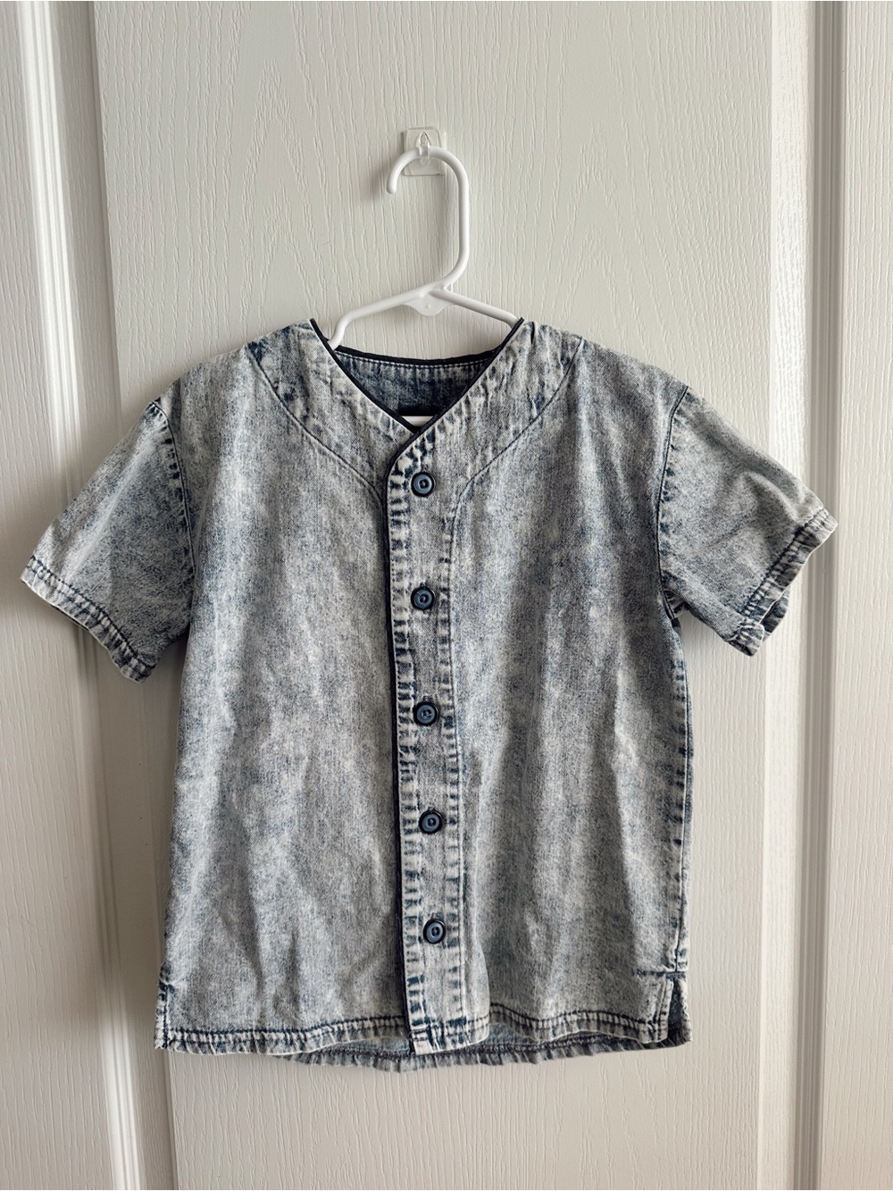Acid Wash Button Down Shirt